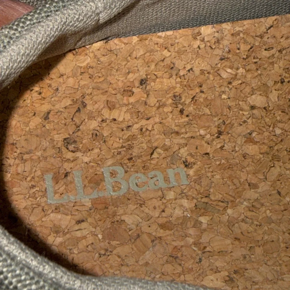 LL Bean‎ Mens Comfort Canvas Slip On Shoes Olive Green Loafers 515978 Size 10 M